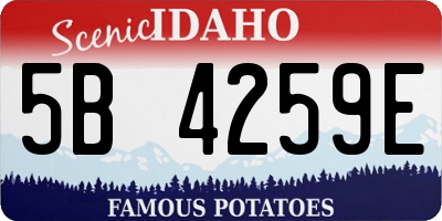 ID license plate 5B4259E