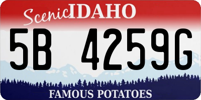 ID license plate 5B4259G