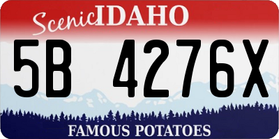 ID license plate 5B4276X