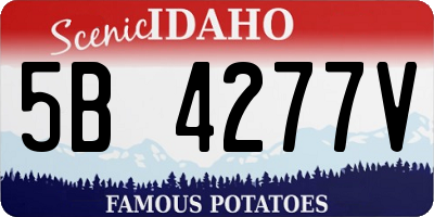 ID license plate 5B4277V