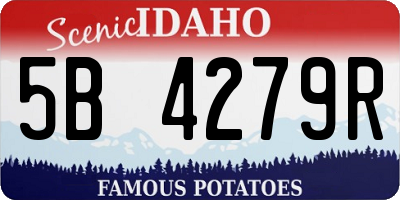 ID license plate 5B4279R