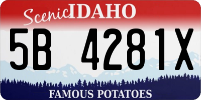 ID license plate 5B4281X