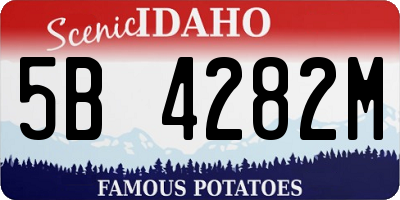 ID license plate 5B4282M