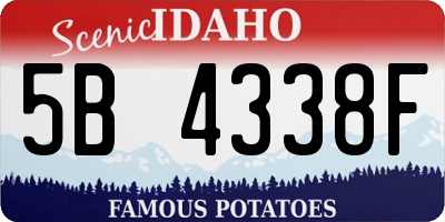ID license plate 5B4338F