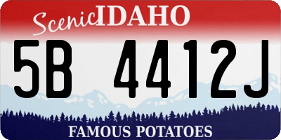 ID license plate 5B4412J