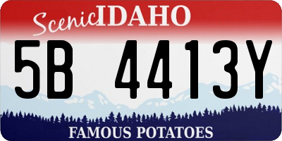 ID license plate 5B4413Y