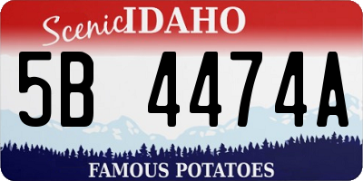 ID license plate 5B4474A