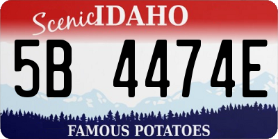 ID license plate 5B4474E