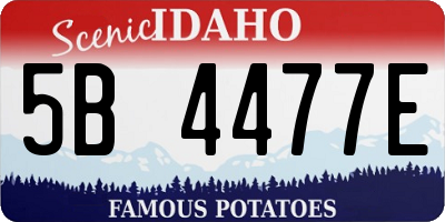 ID license plate 5B4477E