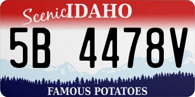ID license plate 5B4478V