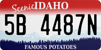 ID license plate 5B4487N