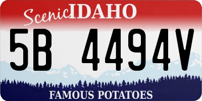 ID license plate 5B4494V
