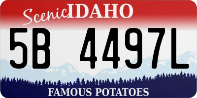 ID license plate 5B4497L