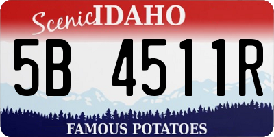 ID license plate 5B4511R