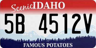 ID license plate 5B4512V
