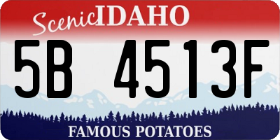 ID license plate 5B4513F