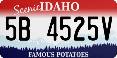 ID license plate 5B4525V