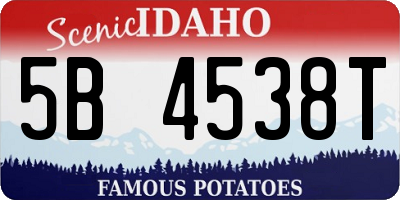 ID license plate 5B4538T