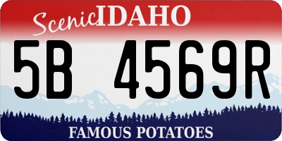 ID license plate 5B4569R