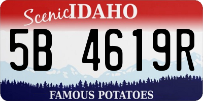 ID license plate 5B4619R