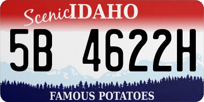 ID license plate 5B4622H