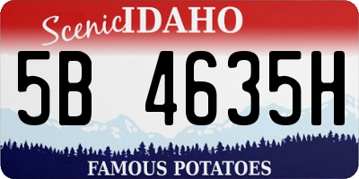 ID license plate 5B4635H