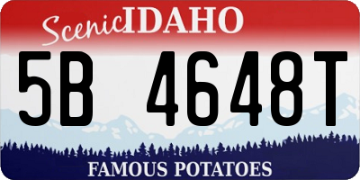 ID license plate 5B4648T