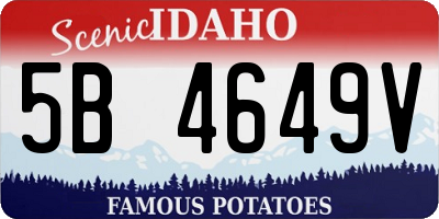 ID license plate 5B4649V