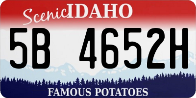 ID license plate 5B4652H