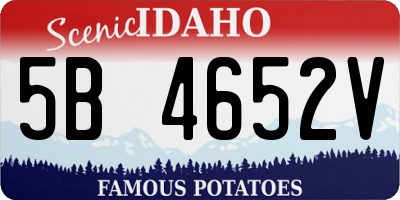 ID license plate 5B4652V