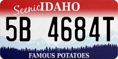 ID license plate 5B4684T