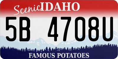 ID license plate 5B4708U