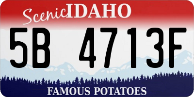 ID license plate 5B4713F