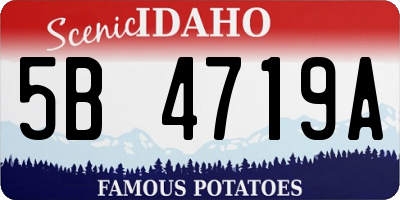 ID license plate 5B4719A