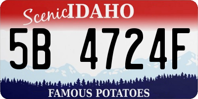 ID license plate 5B4724F