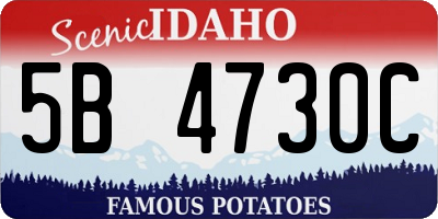 ID license plate 5B4730C