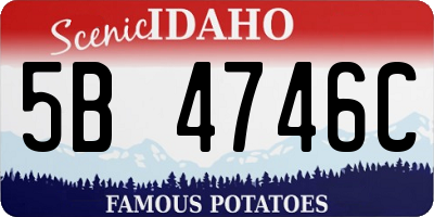 ID license plate 5B4746C