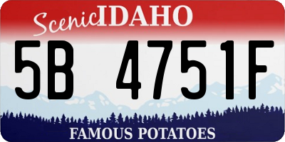 ID license plate 5B4751F