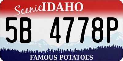 ID license plate 5B4778P
