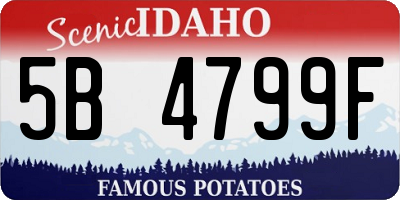 ID license plate 5B4799F