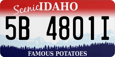 ID license plate 5B4801I