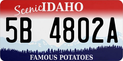 ID license plate 5B4802A