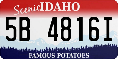 ID license plate 5B4816I