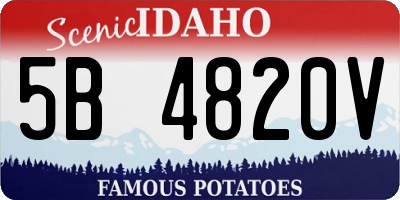ID license plate 5B4820V