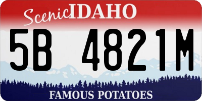 ID license plate 5B4821M
