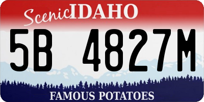 ID license plate 5B4827M