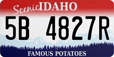 ID license plate 5B4827R