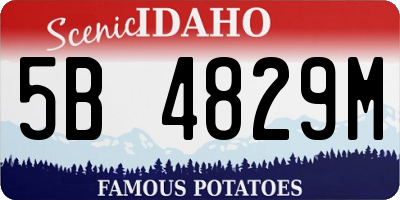 ID license plate 5B4829M