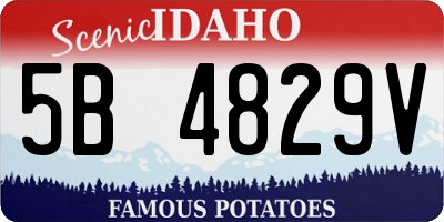 ID license plate 5B4829V