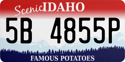 ID license plate 5B4855P
